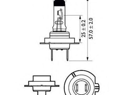 Bec, far faza lunga AUDI A4 Avant (8K5, B8) (2007 - 2015) PHILIPS 12972VPS2