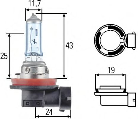 Bec, far faza lunga BMW 3 Touring (F31) (2011 - 2016) HELLA 8GH 008 356-121