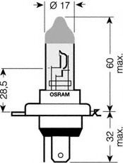 Bec, far faza lunga FIAT SEICENTO / 600 (187) (1998 - 2010) Osram 64193ULT-02B