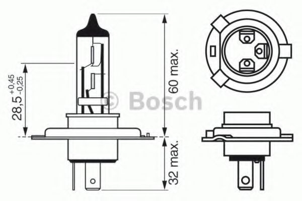 Bec, far faza lunga FORD FIESTA Mk III (GFJ) (1989 - 1997) BOSCH 1 987 302 048