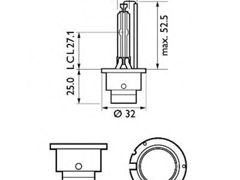 Bec, far faza lunga MAZDA 6 Station Wagon (GY) (2002 - 2007) Philips 85122SYC1