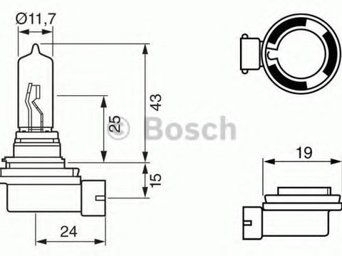 Bec, far faza lunga MAZDA RX 8 (SE17) (2003 - 2012) Bosch 1 987 302 082