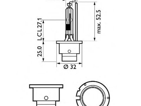 Bec, far faza lunga MERCEDES SLK (R170) (1996 - 2004) Philips 85126SYC1