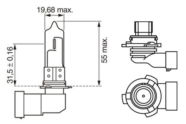 Bec, far faza lunga pentru MITSUBISHI LANCER VII (CS_A, CT_A) 2001-2003