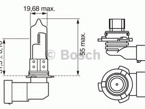 Bec, far faza lunga SKODA OCTAVIA 2 (1Z3) (2004 - 2013) Bosch 1 987 302 155