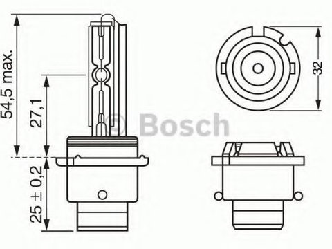 Bec, far faza lunga VW GOLF 4 (1J1) (1997 - 2005) Bosch 1 987 302 904