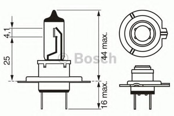 Bec, far faza lunga VW GOLF 7 (5G1, BE1) (2012 - 2016) Bosch 1 987 302 075