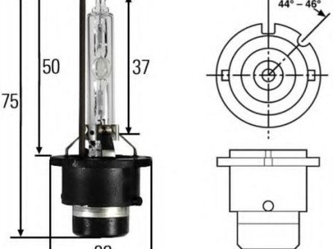 Bec, far faza lunga VW TOURAN (1T1, 1T2) (2003 - 2010) HELLA 8GS 007 949-101