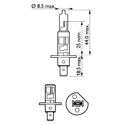 Bec, far faza lunga VW TRANSPORTER Mk V 