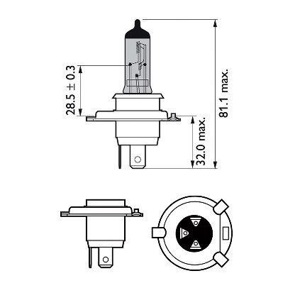 BEC FAR H4 60/55W 12V WHITE VISION ULTRA (blister)