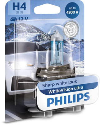 Bec Far H4 60/55W 12V White Vision Ultra (Blister)