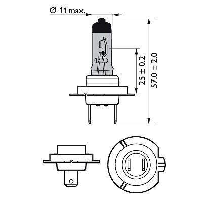 Bec H7 55W 12V WHITE VISION ULTRA (blister) PHILIP