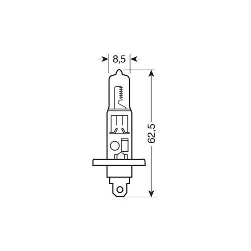 Bec halogen 24V - H1 - 70W - P14,5s 1buc Tungsram 