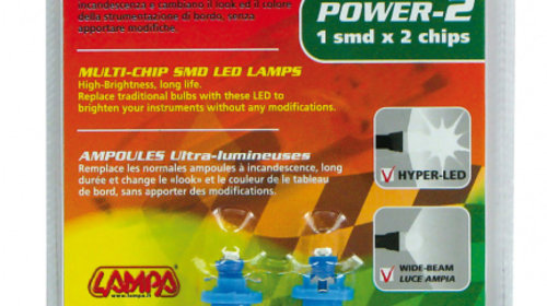Bec Hyper-Led2 - 1SMD 12V ilum. bord soc