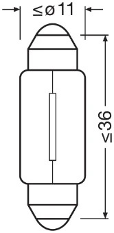 Bec, iluminare numar circulatie Osram 6418-02B
