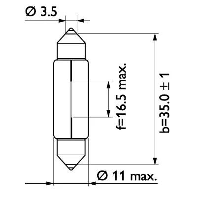 Bec, iluminare numar circulatie PHILIPS 13844B2