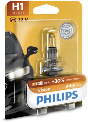 Bec incandescent PHILIPS Vision H1 12V 12258PRB1