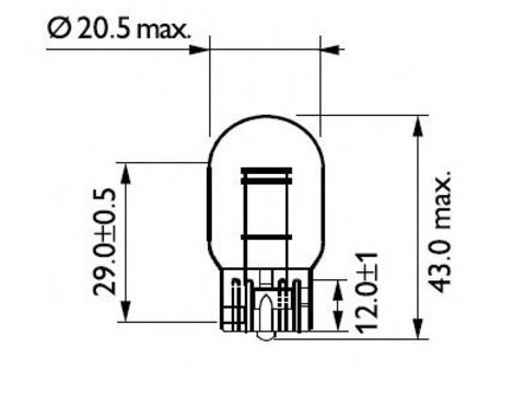 Bec, lampa frana / lampa spate MAZDA CX-7 (ER) (2006 - 2016) Philips 12066CP