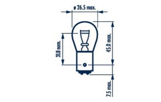 Bec, lampa frana / lampa spate MERCEDES-BENZ CLK Cabriolet (A208) (1998 - 2002) NARVA 17881