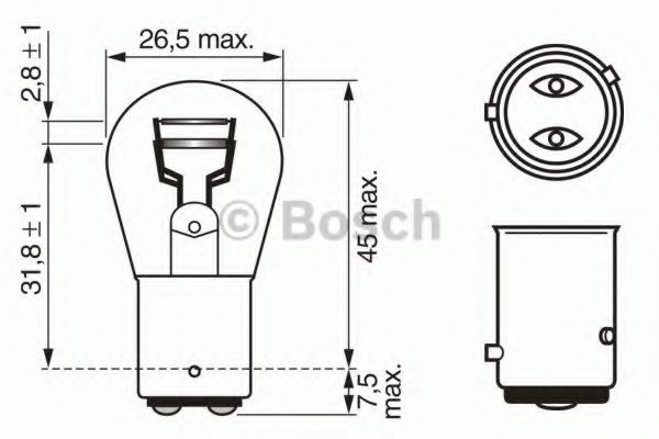 Bec, lampa frana / lampa spate OPEL COMBO (71_) (1994 - 2001) BOSCH 1 987 302 215