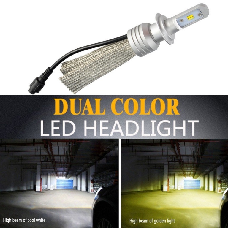 Bec LED L11 culoare duala H4 - DOUA FAZE AL-220118-19