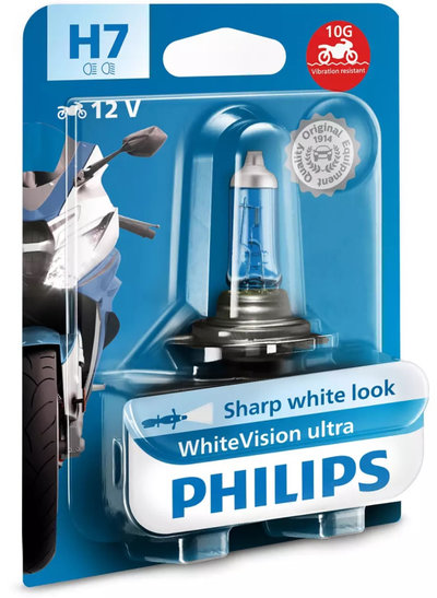 Bec Moto Philips H7 12V 55W PX26D White Vision Ult