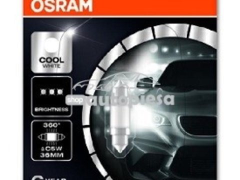 Bec Osram LEDdrive C5W 1W 6000K (alb rece) 6498CW-01B piesa NOUA
