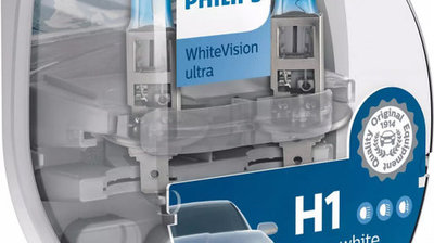Bec Philips H1 12V 55W Whitevision Ultra P14,5S Se