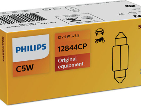 BEC PLAFONIERA C5W 12V SET 10 BUC PHILIPS 12844CP PHILIPS