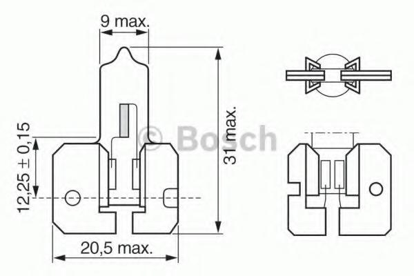 Bec, proiector ceata Citroen BX (XB-_), Citroen BX Break (XB-_), RENAULT ENCORE (B/C37_) - BOSCH 1 987 302 022