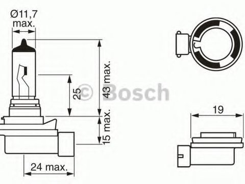 Bec, proiector ceata HYUNDAI ix35 (LM, EL, ELH) (2009 - 2016) Bosch 1 987 302 081