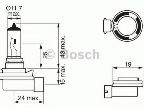 Bec, proiector ceata SKODA OCTAVIA II Combi (1Z5) (2004 - 2013) BOSCH 1 987 302 081 piesa NOUA