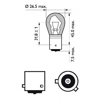 Bec, semnalizator CITROËN C4 Picasso I (UD_) (2007 - 2013) Philips 12496SVB2