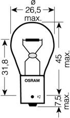 Bec, semnalizator MERCEDES-BENZ GLE (W166) (2015 - 2016) OSRAM 7507-02B
