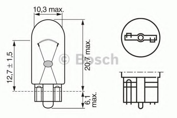 Bec, semnalizator PEUGEOT 106 Van (1_) (1991 - 2001) BOSCH 1 987 302 286