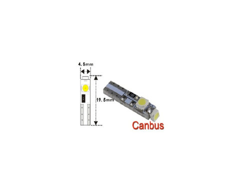 Bec T5 3SMD 12V ERK alb AL-010322-2