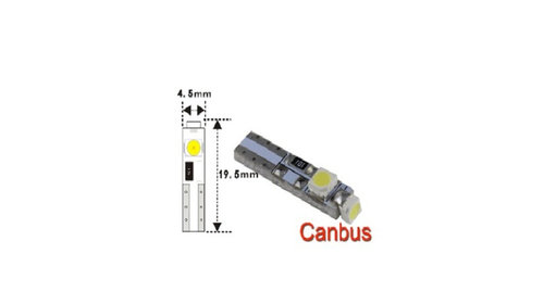 Bec T5 3SMD 12V ERK albastru AL-010322-2