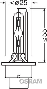 BEC XENON 85V D2S 4100 K XENARC ORIGINAL OSRAM 662