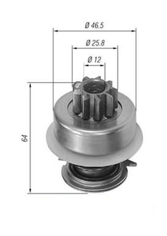 Bendix starter Ford TRANSIT 1 (1965-1978), 80 (1978-1986) [81, 85, B2], VW Passat (1980-1989)[32B]