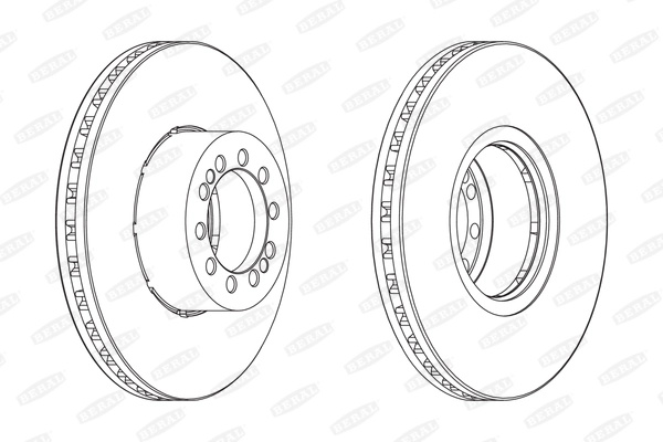 BERAL Disc frana BCR218A pentru RENAULT TRUCKS MIDLUM 2000 2001 2002 2003 2004 2005 2006