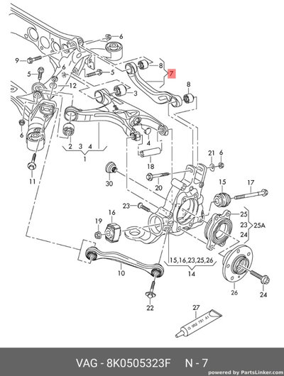 Bieleta antiruliu fata Audi A4 B8 2.0 TDI CAG Seda