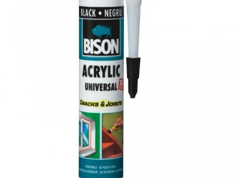 Bison Silicon Acrylic Negru 300ML 426009