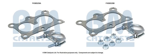BM CATALYSTS Set montare, catalizator FK90529 la VW NEW BEETLE Cabriolet (1Y7) 2003 2004 2005 2006 2007 2008 2009 2010
