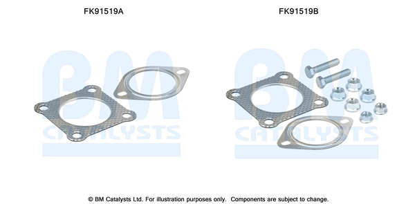 BM CATALYSTS Set montare, catalizator FK91519 la VW GOLF V (1K1) 2003 2004 2005 2006 2007 2008