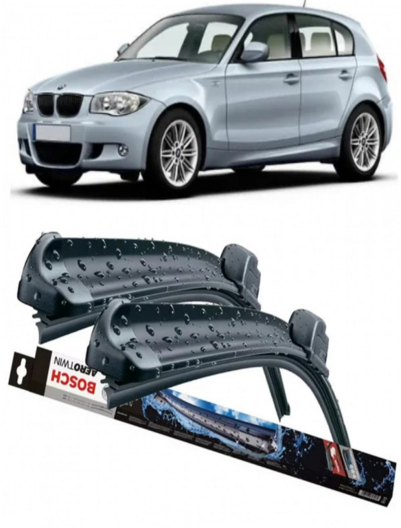 Bmw 1 Set 2 stergator parbriz Bosch Bosch Aerotwin 50 cm/50 cm compatibile cu Bmw 1 (E81) din 2006-2011 (50 cm / 50 cm) 3397118922-breloc1514