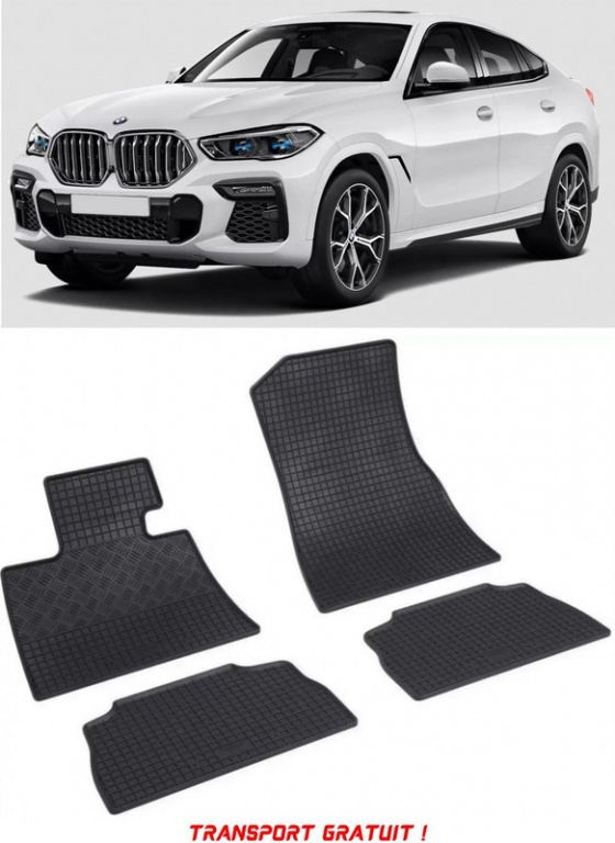 Bmw X6 G06, Suv, fabricat din 11.2019 - Prezent, set covorase auto dedicate, din cauciuc 100% Premium - Transport Gratuit 905335*1-CS1097-D1