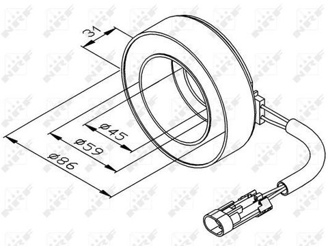 Bobina ambreiaj magnetic compresor 38475 NRF pentru Opel Astra Opel Corsa Opel Vita Opel Combo