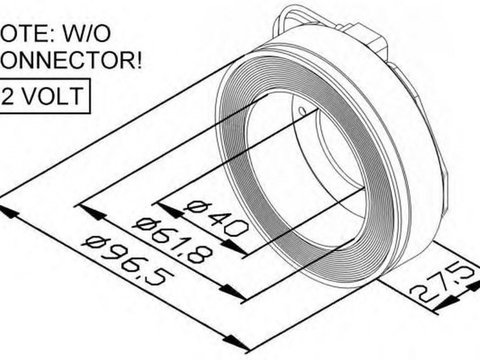 Bobina ambreiaj magnetic compresor AUDI A6 4B2 C5 NRF 38447