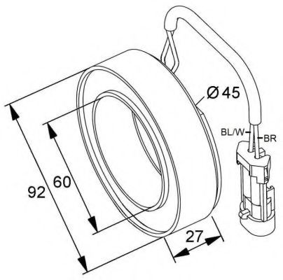 Bobina, ambreiaj magnetic compresor OPEL MERIVA (2