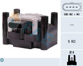 Bobina de inductie 80218 FAE pentru Vw Touran Audi A4 Vw Sharan Skoda Octavia Skoda Laura Vw Derby Vw Flight Vw Polo Vw Caddy Vw Panel Seat Inca Audi A3 Seat Alhambra Vw Passat Vw Jetta Vw Vento Vw Golf Seat Arosa Vw Lupo Vw Beetle Vw New Vw Novo Sko